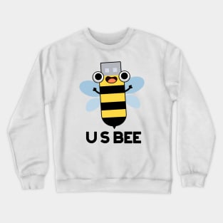 US Bee Funny USB Technical Pun Crewneck Sweatshirt